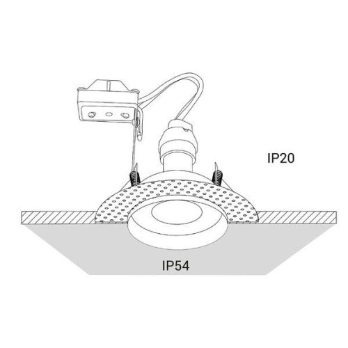 LED süllyesztett mennyezeti fürdőszobai lámpa ECHO 8372 GU10 IP20/IP54 fekete Nowodvorski