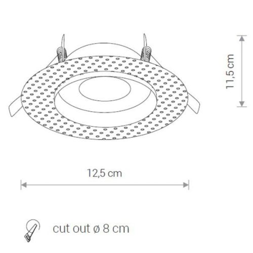 LED süllyesztett mennyezeti fürdőszobai lámpa ECHO 8372 GU10 IP20/IP54 fekete Nowodvorski