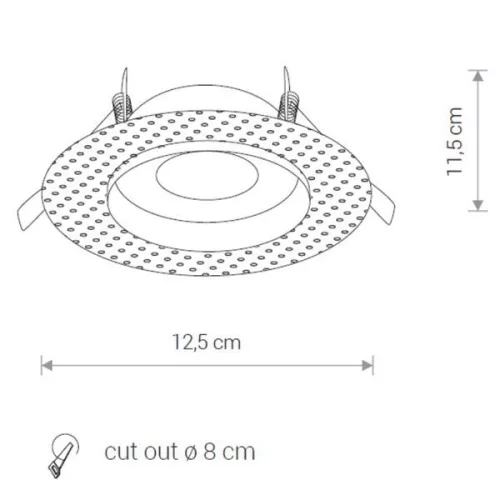 LED süllyesztett mennyezeti fürdőszobai lámpa ECHO 8372 GU10 IP20/IP54 fekete Nowodvorski