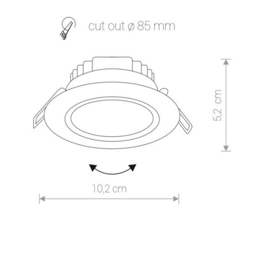 LED süllyesztett mennyezeti fürdőszobai lámpa EOL 8990 5W 4000K IP44 Fehér Nowodvorski