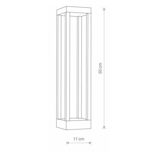 Kültéri kerti lámpa STRUCTURE LED 8145 IP54 13W 3000K Pole Black Nowodvorski