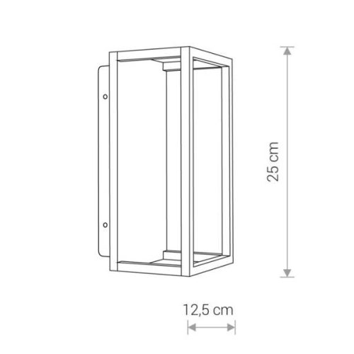 Kerti lámpa Fali lámpa SYMMETRY LED 8176 IP54 7W 3000K Graphite Nowodvorski