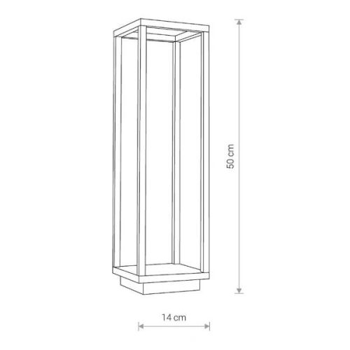 Kültéri kerti lámpa SYMMETRY LED 8180 IP54 7W 3000K grafitoszlop Nowodvorski
