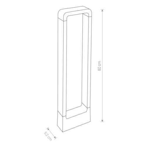 Kültéri kerti lámpa THIKA LED 9118 IP54 9W 3000K Pole Black Nowodvorski