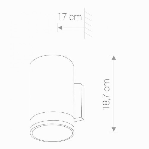 Kerti lámpa emelő fali lámpa ROCK I 3405 E27 IP44 Grafit Nowodvorski