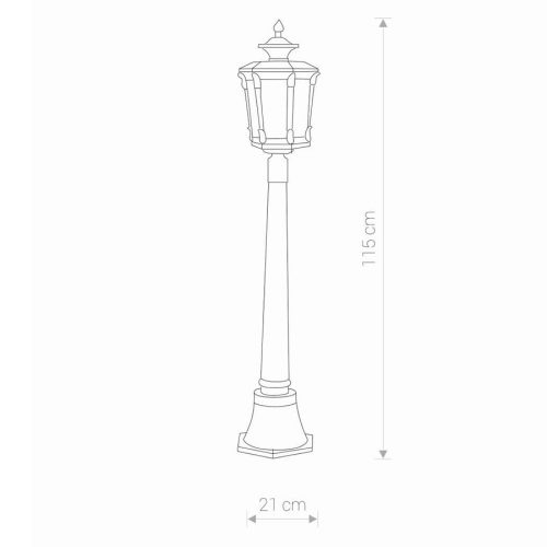 Kültéri kerti lámpa AMUR I 4694 E27 IP44 Copper Post Nowodvorski