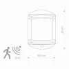 Kerti lámpa Fali lámpa QUARTZ SENSOR 7016 E27 IP21 Sensor Graphite Nowodvorski