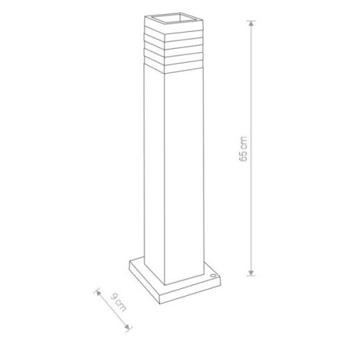 Kültéri kerti lámpa OIR 9158 E27 IP44 Pole Black Nowodvorski