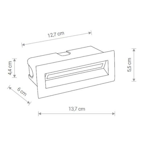 Kültéri kerti homlokzati lámpa BAY LED M 8165 5W 3000K süllyesztett fekete Nowodvorski