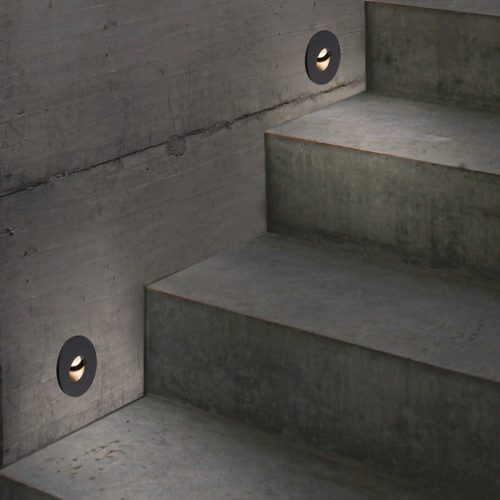 OIA LED 9102 1W 3000K süllyesztett lépcsőlámpa süllyesztett fekete Nowodvorski