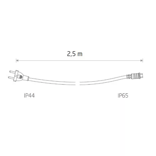 Tápkábel Kerti Girland FESTOON LIGHTS 7871 IP65/44 Fekete Nowodvorskihoz