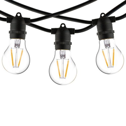 Outdoor Garden Girland fénylánc FESTOON LIGHTS 7873 10xE27 IP65 6m fekete Nowodvorski