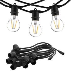   Outdoor Garden Girland fénylánc FESTOON LIGHTS 7872 15xE27 IP65 9m fekete Nowodvorski