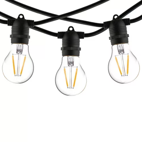 Outdoor Garden Girland fénylánc FESTOON LIGHTS 7872 15xE27 IP65 9m fekete Nowodvorski