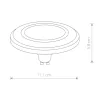 LENS 9343 GU10 ES111 LED izzó 9W 810lm 3000K meleg fekete 30° Nowodvorski