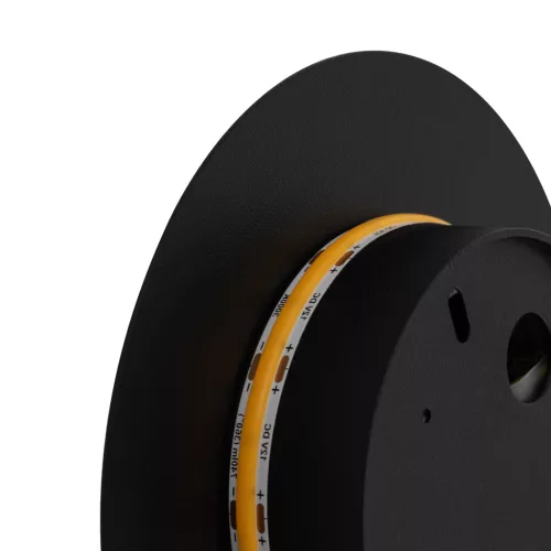 Fali lámpa, felületre szerelhető LED lámpa, 7W, 60lm, 3000K, meleg fekete, RING LED S 7634, Nowodvorski