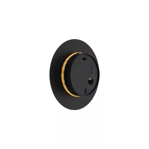 Fali lámpa, felületre szerelhető LED lámpa, 7W, 60lm, 3000K, meleg fekete, RING LED S 7634, Nowodvorski