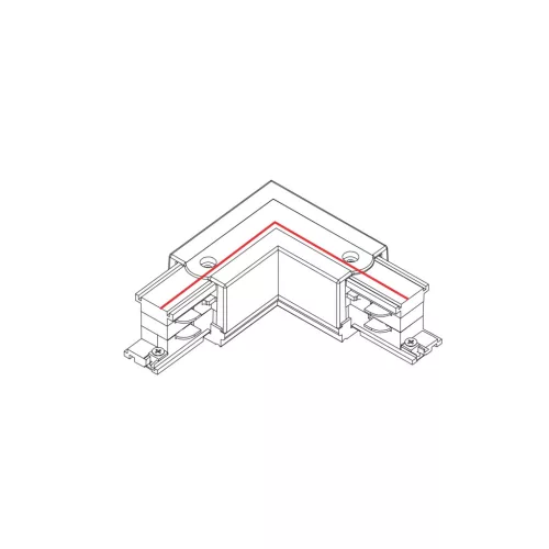 Derékszögű csatlakozó sínekhez, fekete, CTLS tápcsatlakozó, 8228 Nowodvorski