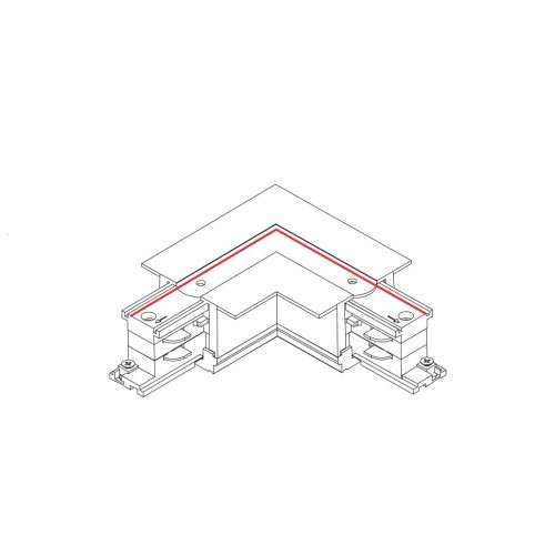 Derékszögű csatlakozó süllyesztett gyűjtősínekhez, bal, fekete, CTLS SÜLLYESZTETT TELJESÍTMÉNYŰ L CSATLAKOZÓ 8683 Nowodvorski
