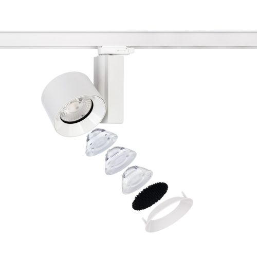 Sínre szerelhető spotlámpa 3 fázisú LED sínre szerelhető lámpa 40W 3600lm 3000K meleg fehér CTLS NEA 8748 Nowodvorski