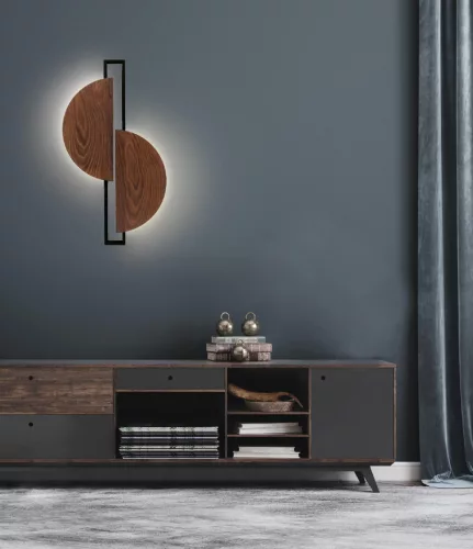 Fali lámpa, felületre szerelhető LED lámpa, 14W, 340lm, 3000K, melegbarna, modern SUNRISE LED 7652, Nowodvorski