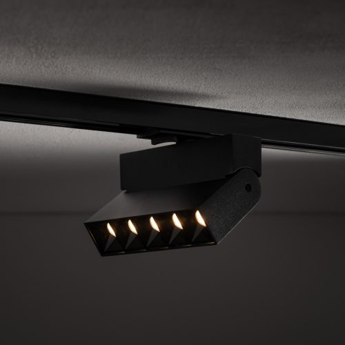 Sínre szerelhető spotlámpa sínhez, 1 fázisú LED, 10W, 600lm, 3000K, meleg fekete, modern PROFILE FOCUS 7621, Nowodvorski