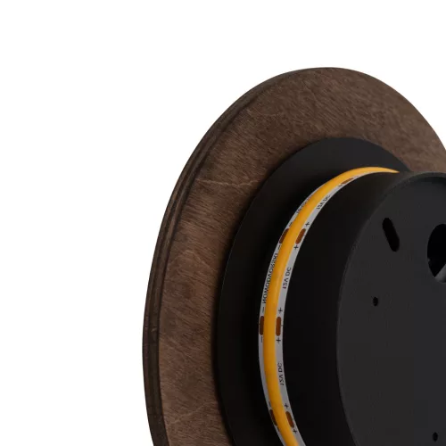 Fali lámpa, felületre szerelhető LED lámpa, 7W, 60lm, 3000K, meleg arany, modern RING WOOD LED S 10280, Nowodvorski