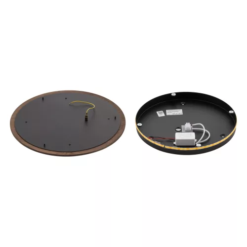 Fali lámpa, felületre szerelhető LED lámpa, 13W, 160lm, 3000K, meleg arany, modern RING WOOD LED L, 10282, Nowodvorski