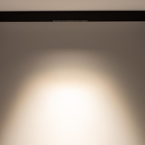 Sínreflex spotlámpa, sínre szerelhető lámpa, 1 fázisú LED, 9W, 800lm, 3000K, meleg fekete, ipari, LVM FOCUS 10144, Nowodvorski