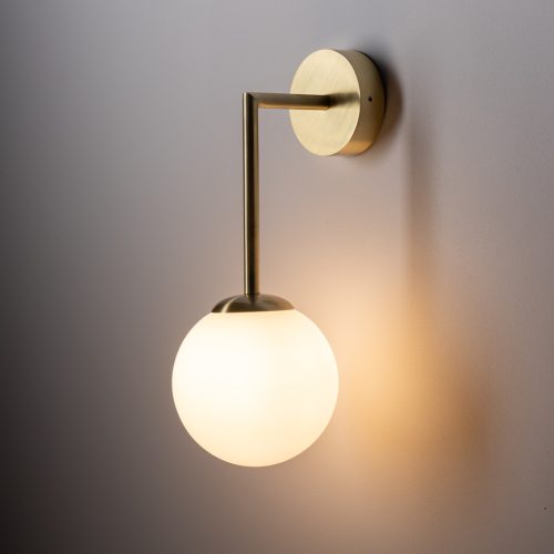 Fali lámpa, felületre szerelhető, G9, arany, vízálló, fürdőszobai, IP44, modern, AGAVE, 10526, Nowodvorski