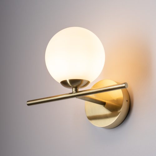 Fali lámpa, felületre szerelhető, G9, arany, vízálló, fürdőszobai lámpa, IP44, modern, ARALIA, 10527, Nowodvorski