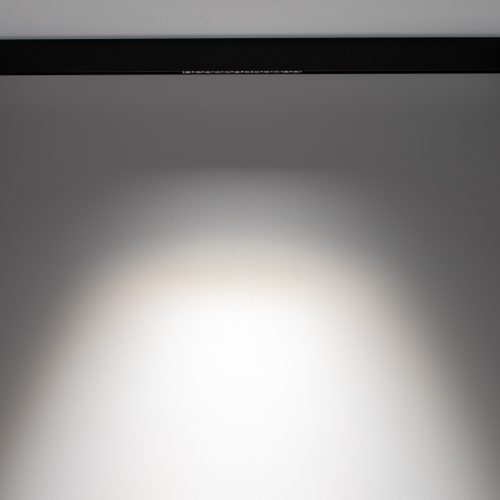 Sínre szerelhető spotlámpa, sínre szerelhető lámpa, 1 fázisú LED, 9W, 880lm, 4000K, semleges fekete, ipari, LVM FOCUS 10644, Nowodvorski