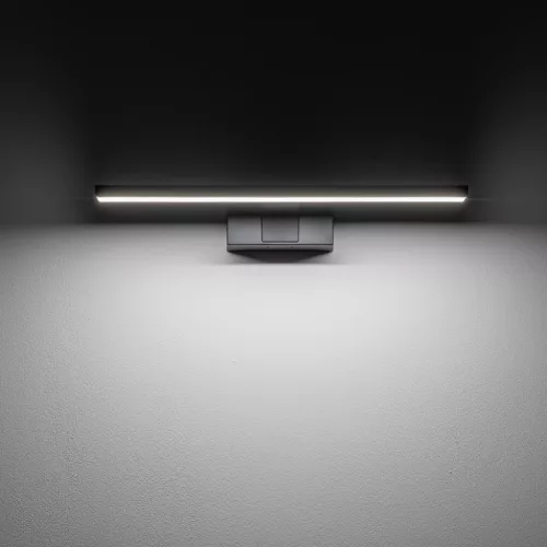 Fali lámpa, felületre szerelhető LED lámpa, 8W, 600lm, 4000K, semleges fekete, vízálló, fürdőszobai, IP44, modern, CEZANNE LED S 10676, Nowodvorski