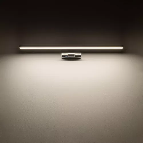 Fali lámpa, felületre szerelhető LED lámpa, 12W, 900lm, 3000K, meleg króm, vízálló, fürdőszobai, IP44, modern, CEZANNE LED M, 10666, Nowodvorski
