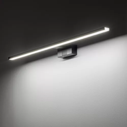 Fali lámpa, felületre szerelhető LED lámpa, 15W, 1100lm, 4000K, semleges fekete, vízálló, fürdőszobai, IP44, modern, CEZANNE LED L 10678, Nowodvorski