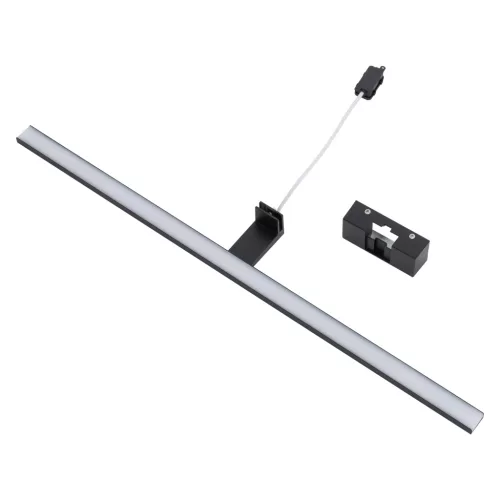 Fali lámpa, felületre szerelhető LED lámpa, 15W, 1100lm, 4000K, semleges fekete, vízálló, fürdőszobai, IP44, modern, CEZANNE LED L 10678, Nowodvorski