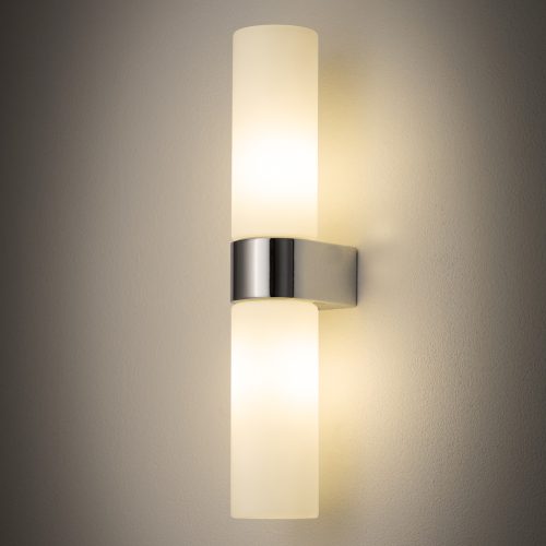 Fali lámpa, felületre szerelhető, 2x G9, króm, vízálló, fürdőszobai, IP44, modern, NATALIE, 10726, Nowodvorski