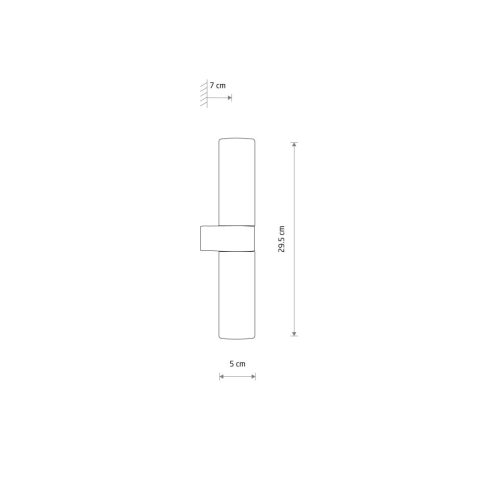 Fali lámpa, felületre szerelhető, 2x G9, króm, vízálló, fürdőszobai, IP44, modern, NATALIE, 10726, Nowodvorski