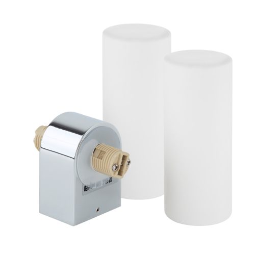 Fali lámpa, felületre szerelhető, 2x G9, króm, vízálló, fürdőszobai, IP44, modern, NATALIE, 10726, Nowodvorski