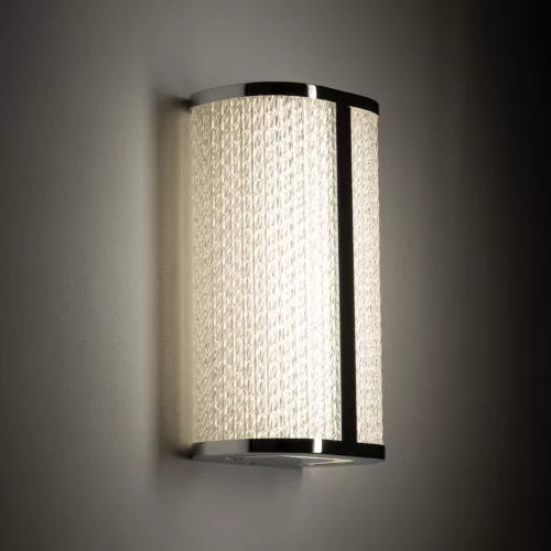 Fali lámpa, felületre szerelhető LED lámpa, 15W, 1000lm, 4000K, semleges króm, vízálló, fürdőszobai, IP44, modern, PALMAS LED 10729, Nowodvorski