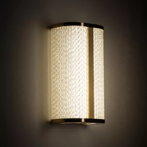 Fali lámpa, felületre szerelhető LED lámpa, 15W, 1000lm, 4000K, semleges arany, vízálló, fürdőszobai, IP44, modern, PALMAS LED 10730, Nowodvorski