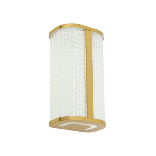 Fali lámpa, felületre szerelhető LED lámpa, 15W, 1000lm, 4000K, semleges arany, vízálló, fürdőszobai, IP44, modern, PALMAS LED 10730, Nowodvorski