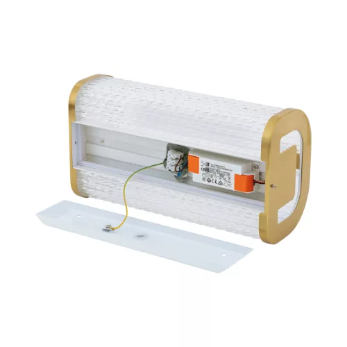 Fali lámpa, felületre szerelhető LED lámpa, 15W, 1000lm, 4000K, semleges arany, vízálló, fürdőszobai, IP44, modern, PALMAS LED 10730, Nowodvorski
