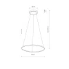 Mennyezeti lámpa, függő x LED 21W 700lm 4000K semleges fekete Modern CIRCOLO LED M 10862 Nowodvorski