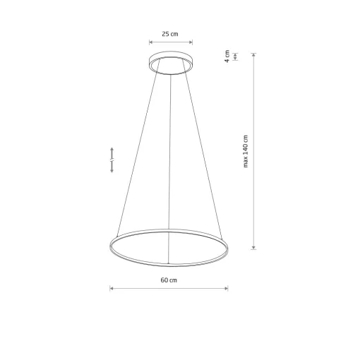 Mennyezeti lámpa, függő x LED 21W 700lm 4000K semleges fekete Modern CIRCOLO LED M 10862 Nowodvorski