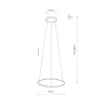 Mennyezeti lámpa, függő x LED 18W 600lm 4000K semleges fekete Modern CIRCOLO LED S 10863 Nowodvorski