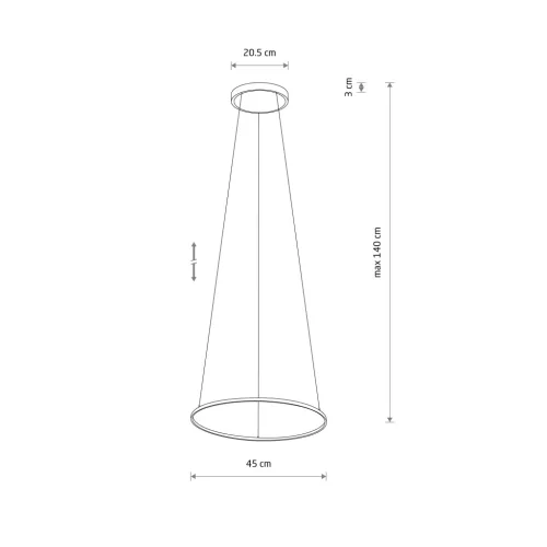 Mennyezeti lámpa, függő x LED 18W 600lm 4000K semleges fekete Modern CIRCOLO LED S 10863 Nowodvorski