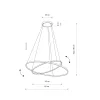 Mennyezeti lámpa, függő x LED, 35W, 1300lm, 4000K, semleges fekete, modern CIRCOLO LED 10864, Nowodvorski
