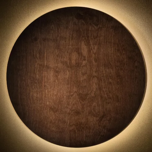 Fali lámpa, felületre szerelhető LED lámpa, 22W, 400lm, 3000K, melegbarna, skandináv, RING TIMBER LED XXL 11178, Nowodvorski