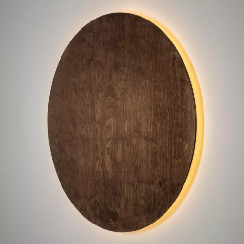 Fali lámpa, felületre szerelhető LED lámpa, 22W, 400lm, 3000K, melegbarna, skandináv, RING TIMBER LED XXL 11178, Nowodvorski